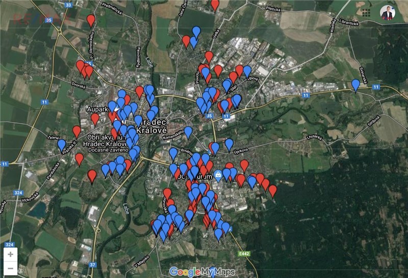 Mapa obchodů - Michal Parák
