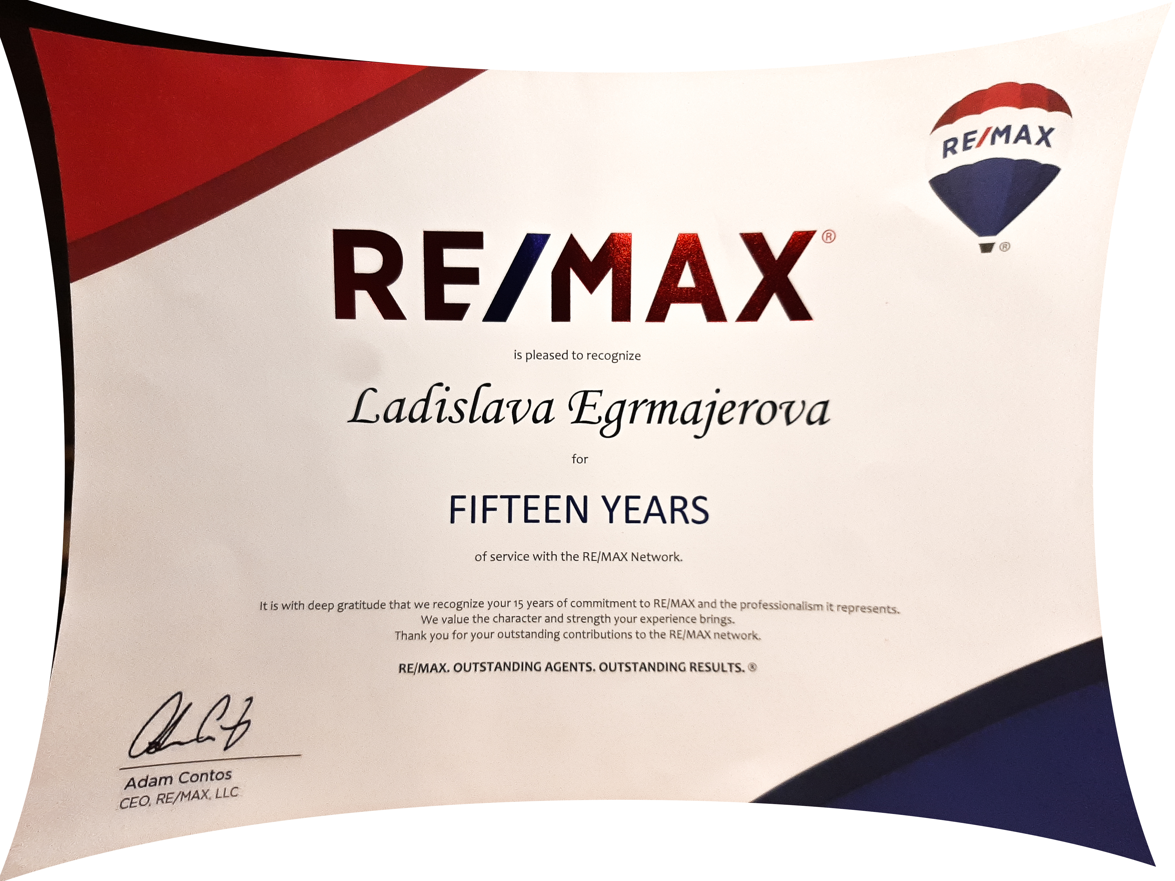 Certifikát RE/MAX 