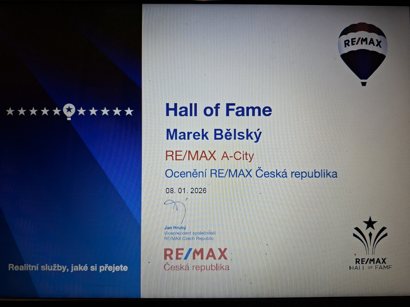 ocenění Hall of Fame 