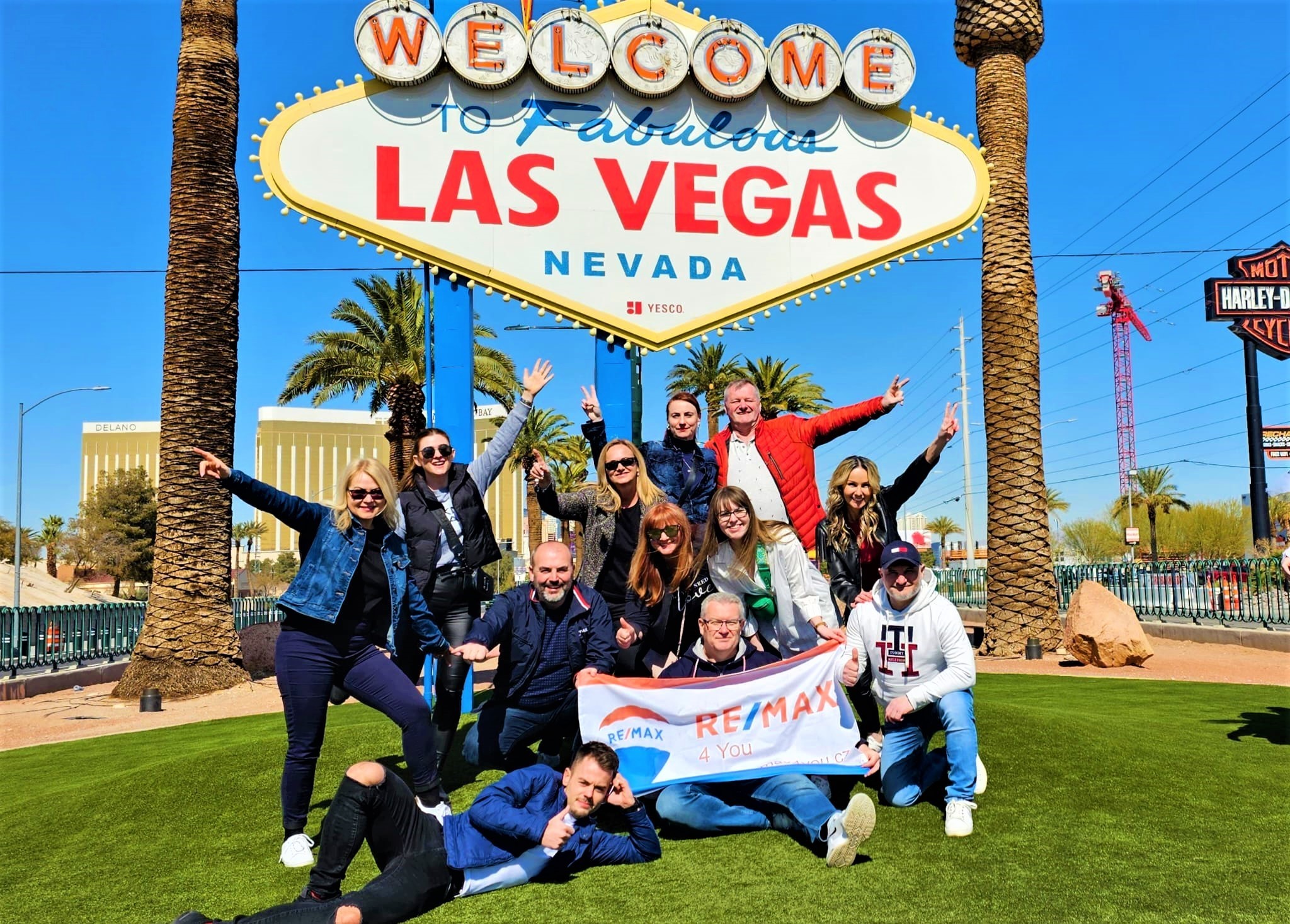 Tým RE/MAX 4 You s kolegy na světové konferenci v Las Vegas.