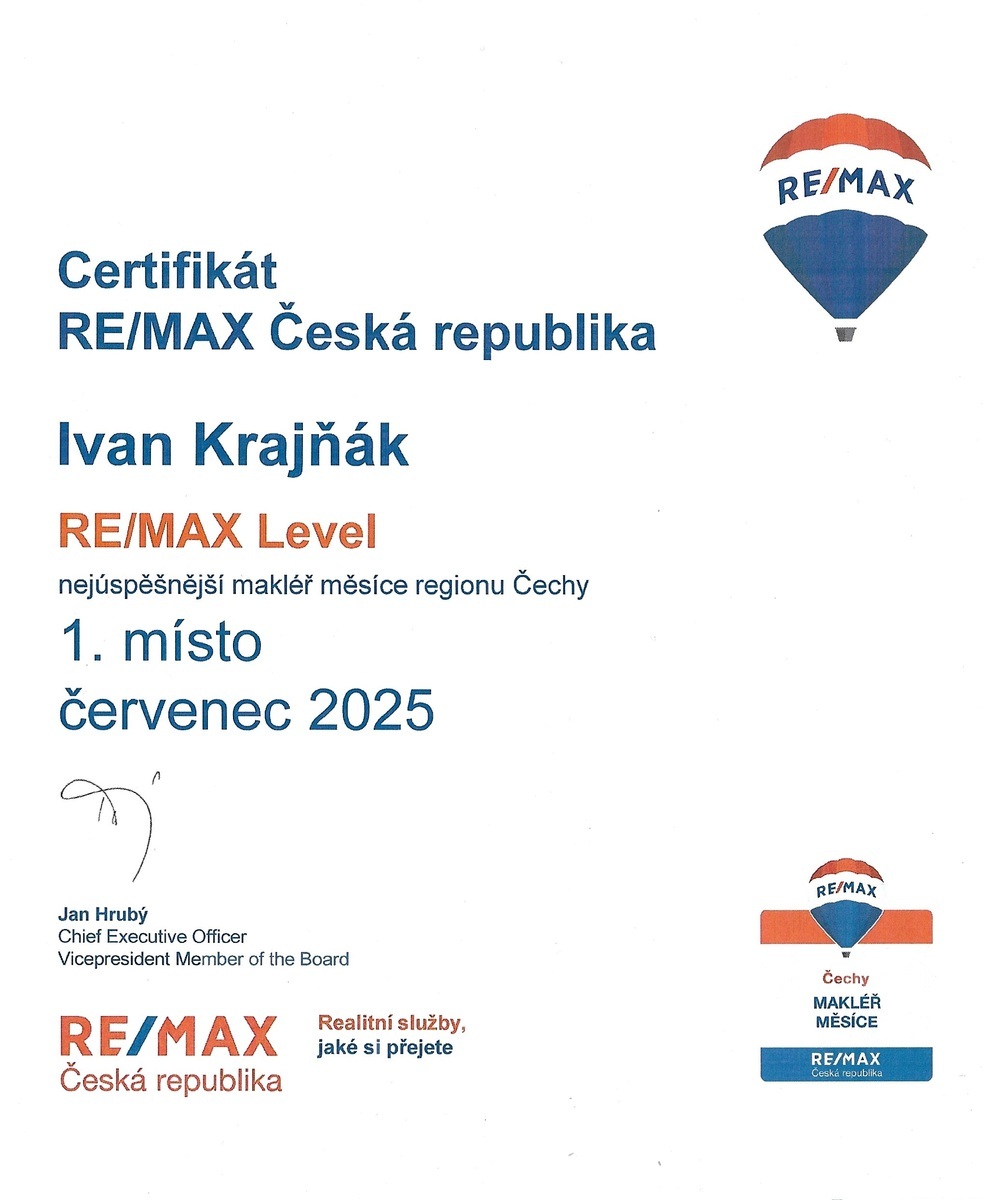 Nejúspěšnější makléř měsíce regionu Čechy
