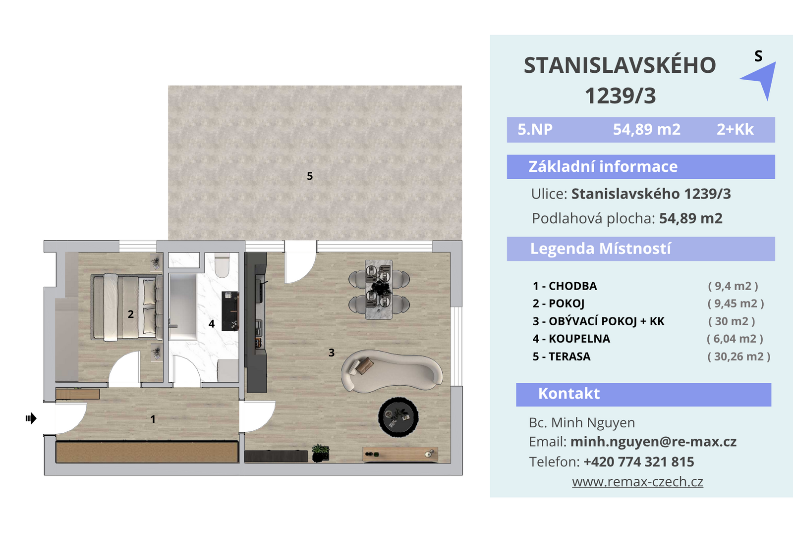 Karta bytu 2D půdorys