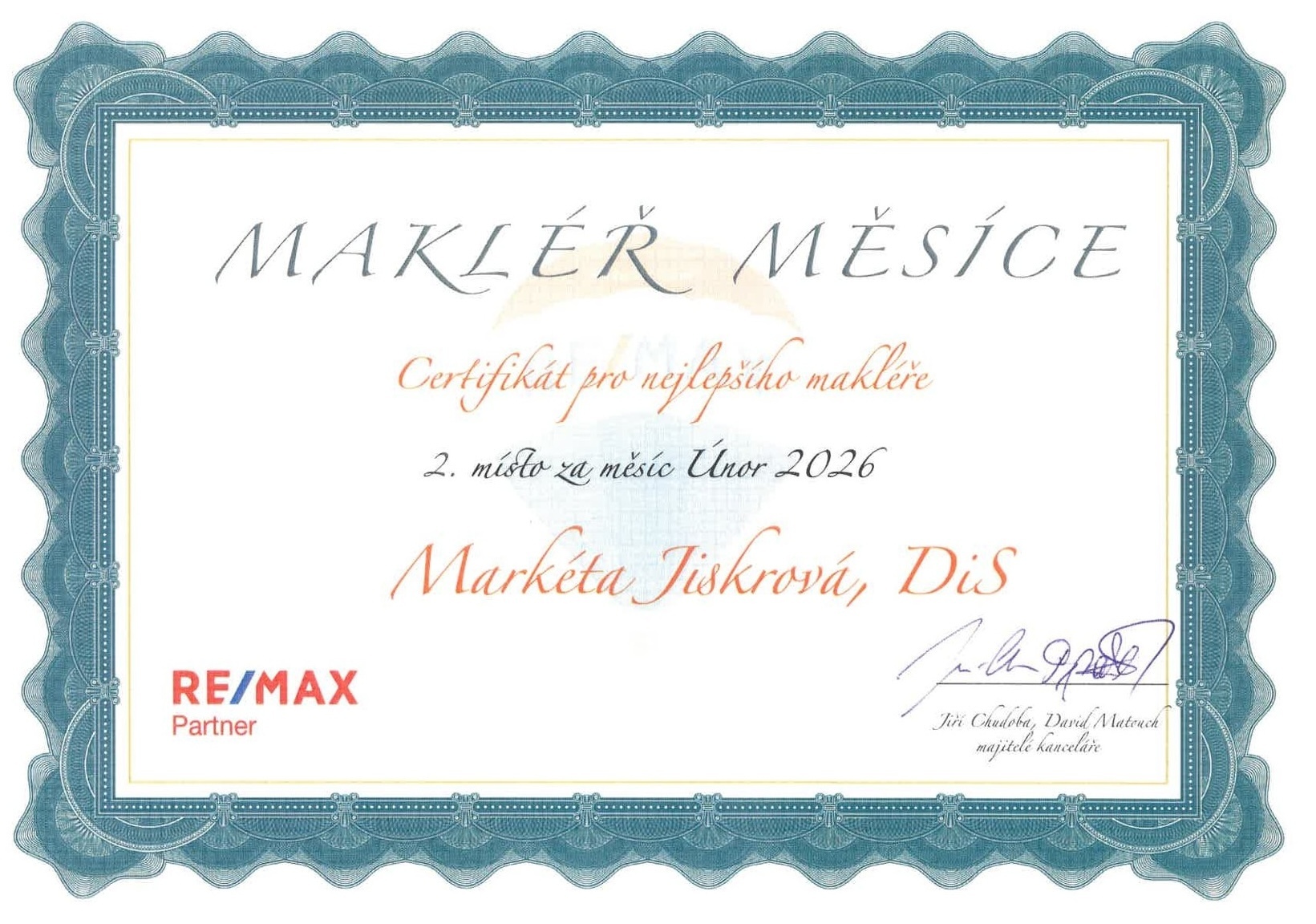 Ocenění za únor 2026