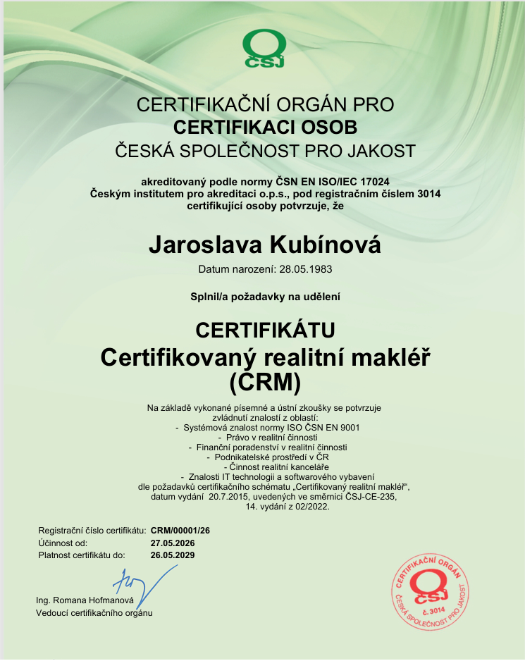 Certifikát