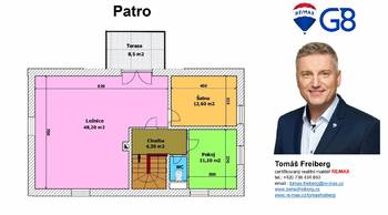 Půdorys - patro - Prodej pozemku 52481 m², Chlum u Třeboně