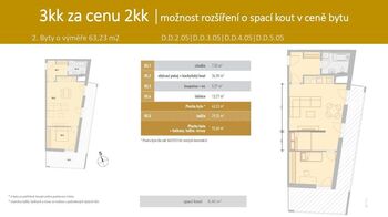 Prodej bytu 3+kk v osobním vlastnictví 63 m², České Budějovice