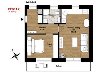 Prodej bytu 2+kk v osobním vlastnictví 50 m², Cerhenice