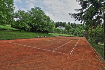 tenisový kurt připravený ke hře - Prodej chaty / chalupy 80 m², Bystřice