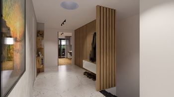 Chodba - pohled k ložnici - Prodej bytu 4+kk v osobním vlastnictví 118 m², Brno