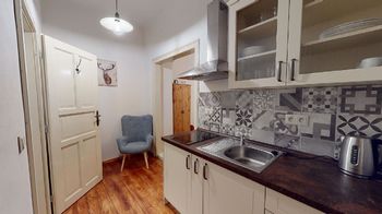 kuchyňský kout - Pronájem bytu 1+kk v osobním vlastnictví 25 m², Horní Blatná 