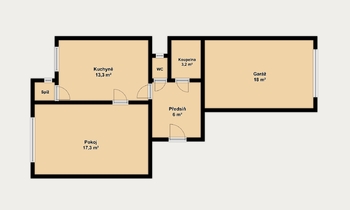 Prodej bytu 1+1 v osobním vlastnictví 45 m², Brno