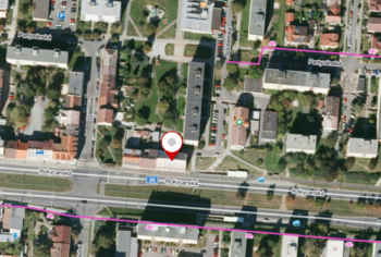 označení v mapě - Pronájem kancelářských prostor 33 m², Plzeň