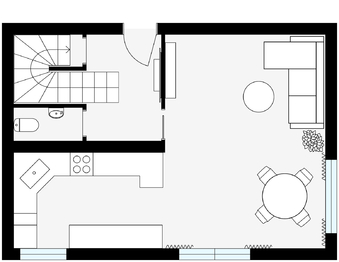 Půdorys  - Prodej bytu 4+kk v osobním vlastnictví 100 m², Velké Přílepy