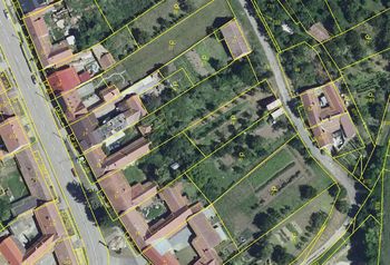 Snímek katastrální mapy - Prodej pozemku 648 m², Klobouky u Brna