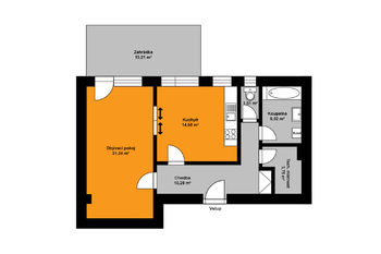 Prodej bytu 1+1 v osobním vlastnictví 58 m², Pečky