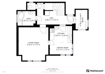 půdorys 1.NP - Prodej domu 138 m², Úvaly