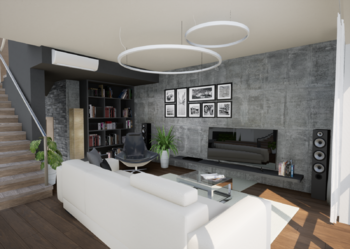 obývací pokoj - Prodej domu 207 m², Řevnice