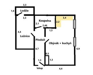 Pronájem bytu 2+kk v osobním vlastnictví 56 m², Praha 8 - Libeň