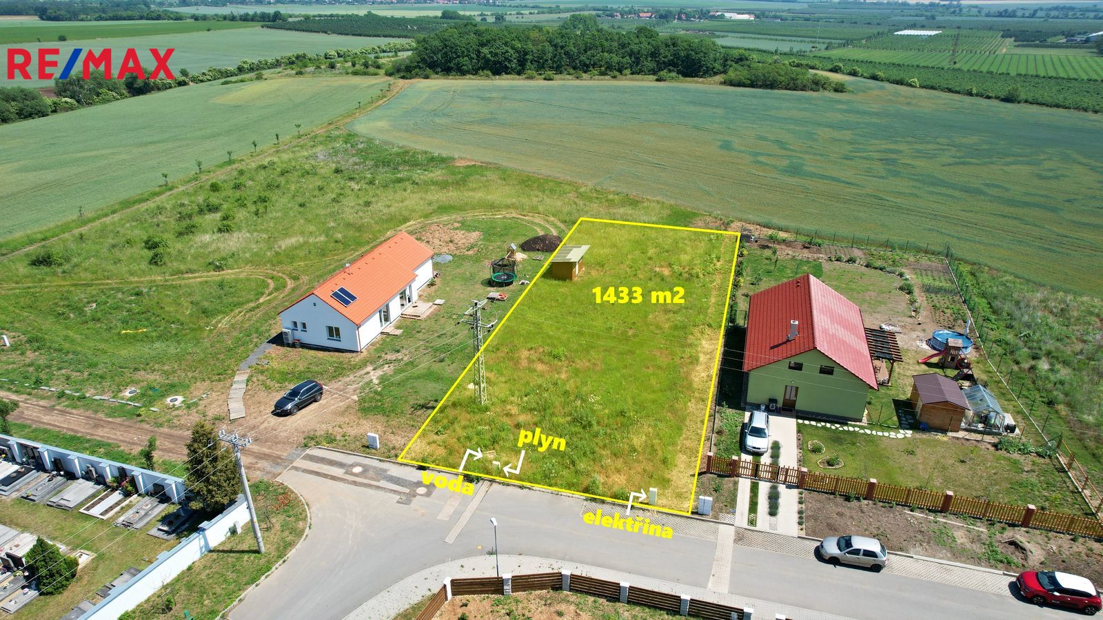 Prodej pozemku, 1433 m2, Horní Beřkovice