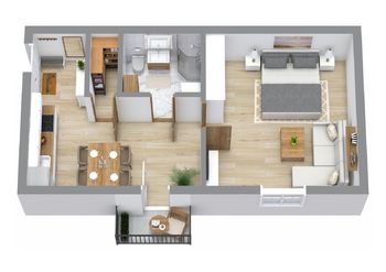 Byt 2+kk, Jiráskova, Brno - Prodej bytu 2+kk v osobním vlastnictví 44 m², Brno