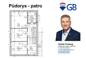 Půdorys - patro - Prodej bytu 4+kk v osobním vlastnictví 94 m², Dobev