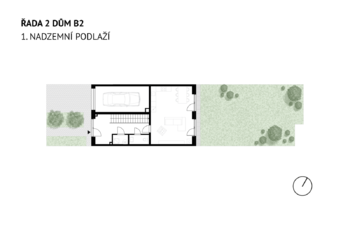 2D půdorys 1NP - Prodej domu 138 m², Milovice