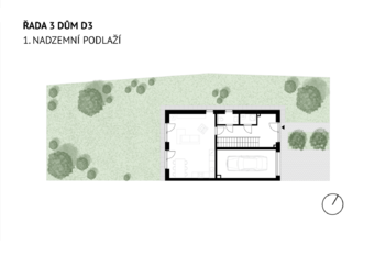 1.NP_půdorys 2D - Prodej domu 138 m², Milovice