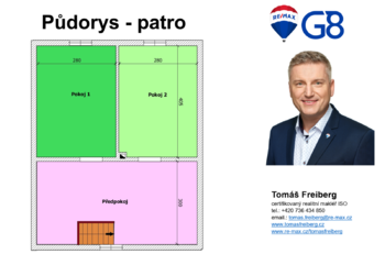 Půdorys - patro - Prodej chaty / chalupy 100 m², Čížová