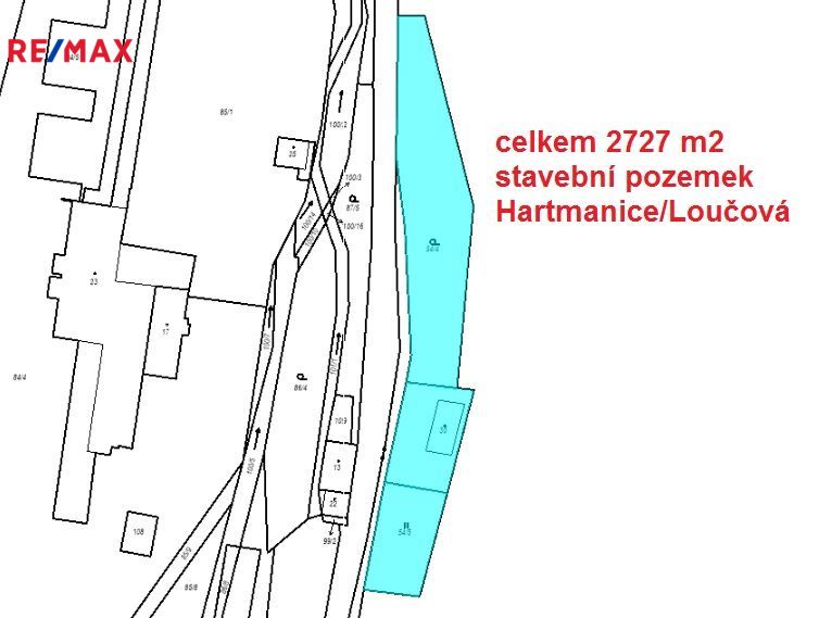 Prodej pozemku, 2727 m2, Hartmanice