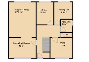 2. NP půdorys - Prodej domu 214 m², Ivaň
