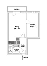 Prodej bytu 2+kk v osobním vlastnictví 31 m², Zábřeh