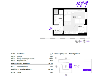 Prodej bytu 1+kk v osobním vlastnictví 29 m², Praha 5 - Smíchov
