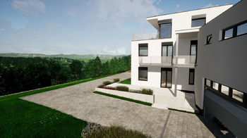 Vizualizace varianty domu - Prodej pozemku 2356 m², Březová-Oleško