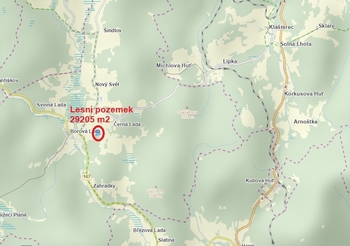 Prodej pozemku 29205 m², Borová Lada