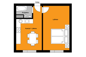 Prodej bytu 1+1 v družstevním vlastnictví 34 m², Jirkov