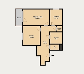 Prodej bytu 2+1 v osobním vlastnictví 70 m², Brno