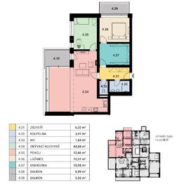 Prodej bytu 3+kk v osobním vlastnictví 105 m², Říčany