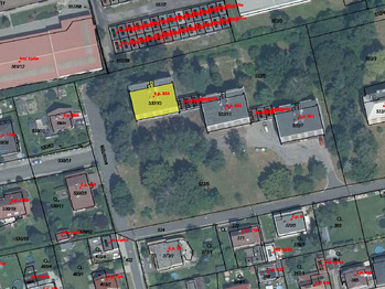 Snímek z katastrální mapy - Prodej bytu 4+kk v osobním vlastnictví 103 m², Ostrava