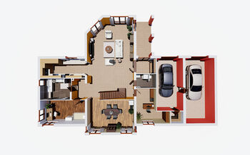 Půdorys přízemí - Prodej domu 363 m², Jihlava