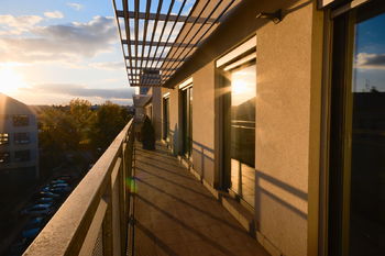 balkon a západ slunce - Prodej bytu 3+kk v osobním vlastnictví 250 m², Olomouc