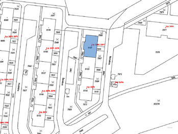 snímek z katastrální mapy - Prodej bytu 3+kk v osobním vlastnictví 85 m², Brno