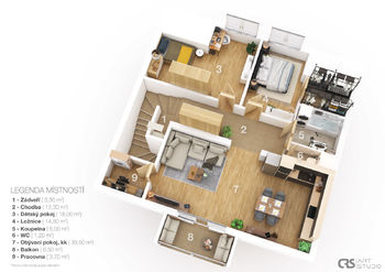 Prodej bytu 3+kk v osobním vlastnictví 98 m², Přezletice