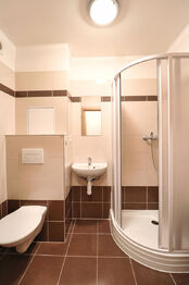 Koupelna - Prodej bytu 2+kk v osobním vlastnictví 43 m², Milovice