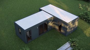 Modulární dům o obytné ploše 39 m2 do tvaru "L" - Prodej bytu atypický v osobním vlastnictví 39 m², Ostrov 