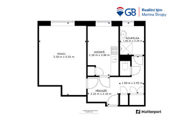 Prodej bytu 1+1 v osobním vlastnictví 37 m², Kryry