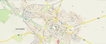 lokace domu ve městě - Prodej domu 109 m², Slavonice