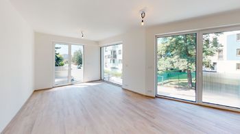 obývací pokoj - Prodej bytu 5+kk v osobním vlastnictví 120 m², Praha 10 - Hostivař