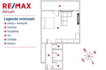 Prodej bytu 1+kk v osobním vlastnictví 42 m², Praha 9 - Vinoř