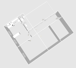 Půdorys 3D - Pronájem bytu 4+kk v osobním vlastnictví 90 m², Mochov