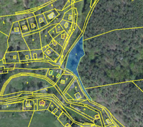 katastrální mapa - Prodej pozemku 1457 m², Rabyně